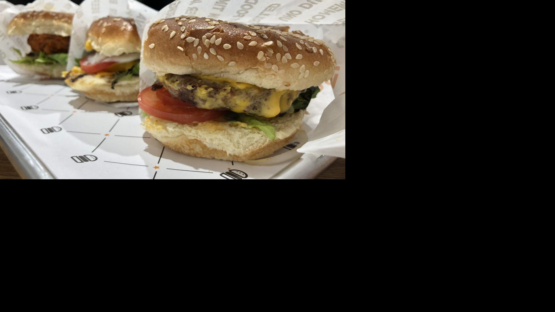 Falafel Burger Sweet Potato Fries Shine At New Burgerim On Hertel - blox burger