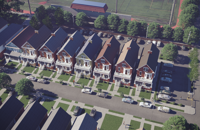 Florida Street duplexes - aerial