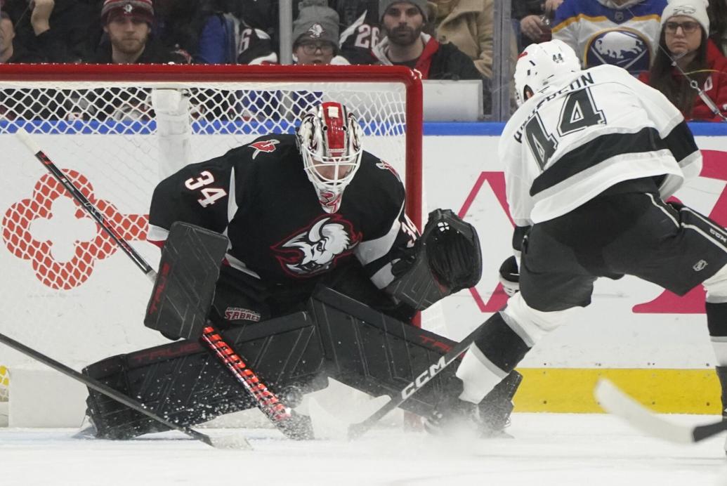 Alex Lyon Buffalo Sabres record in 41 win over LA Kings