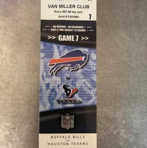 Memories of love, heartbreak, thrills live on in Bills' ticket stubs