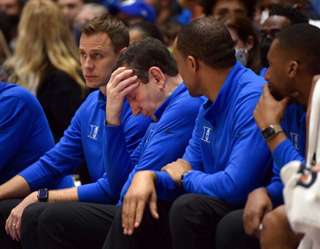 Duke's Krzyzewski misses 2nd half of win vs. Wake Forest