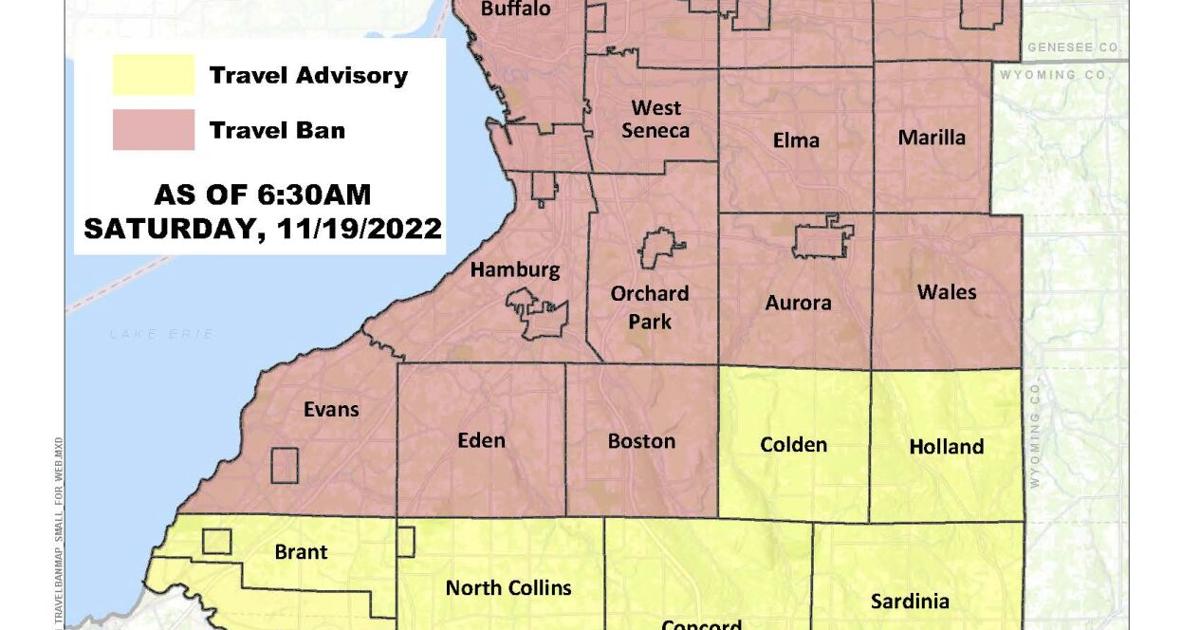 travel ban erie county today