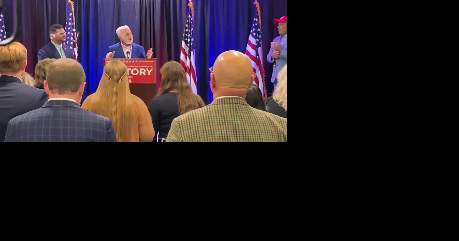 State Sen. Patrick Gallivan gives victory speech at election watch party