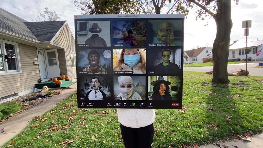 Dad S Zoom Halloween Costume For His Daughter Is Scary Good National News Buffalonews Com