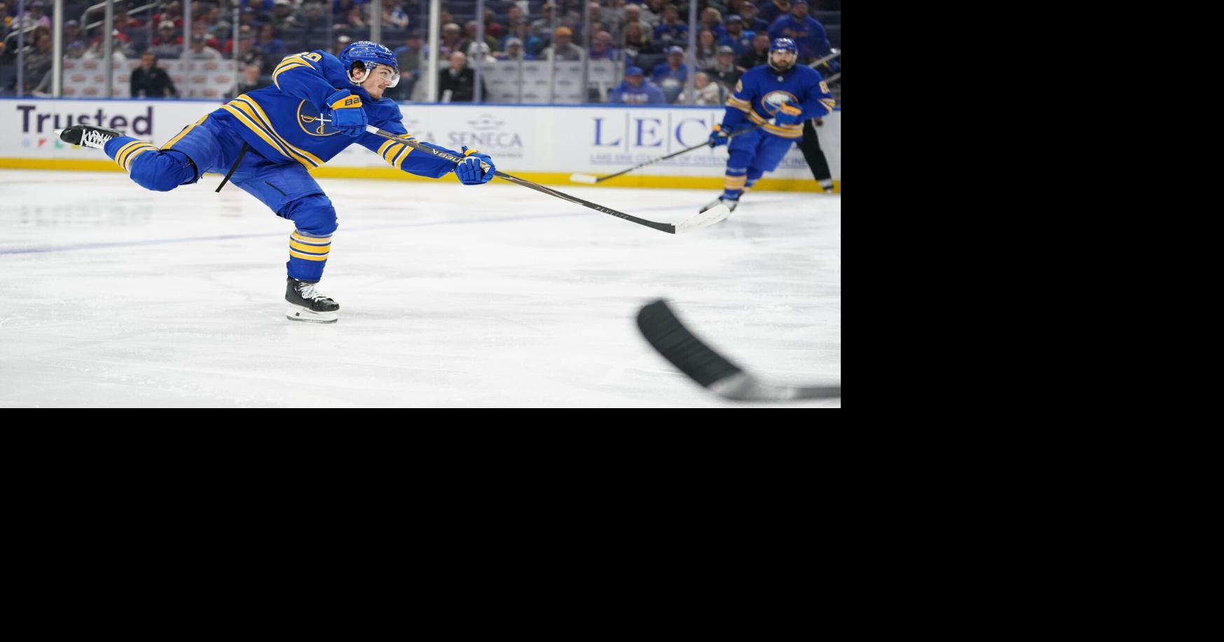 Sabres notebook: How Peyton Krebs went all-in for rides in Stanley Cup Playoffs