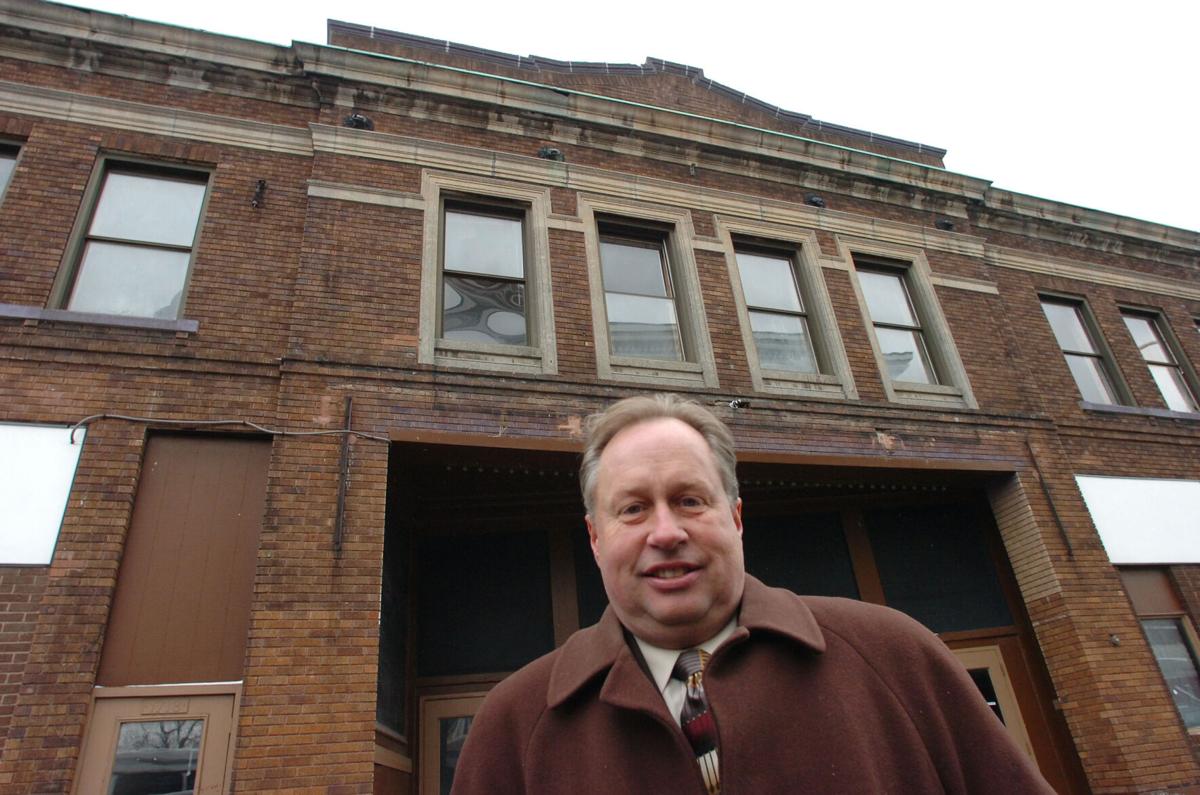 John Hutchins outside Rapids Theatre