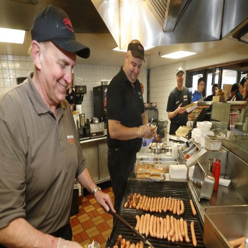 Cheap hot dogs at Ted's Wednesday
