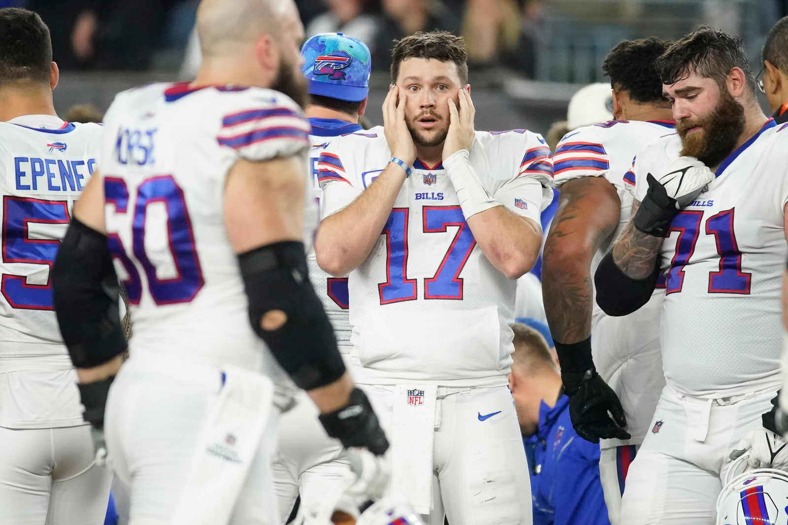 Photos: Buffalo Bills Players, Fans Gather To Pray After Damar Hamlin ...