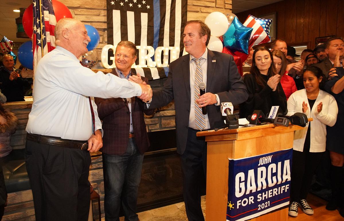 GOP sheriff candidate John Garcia addresses his supporters