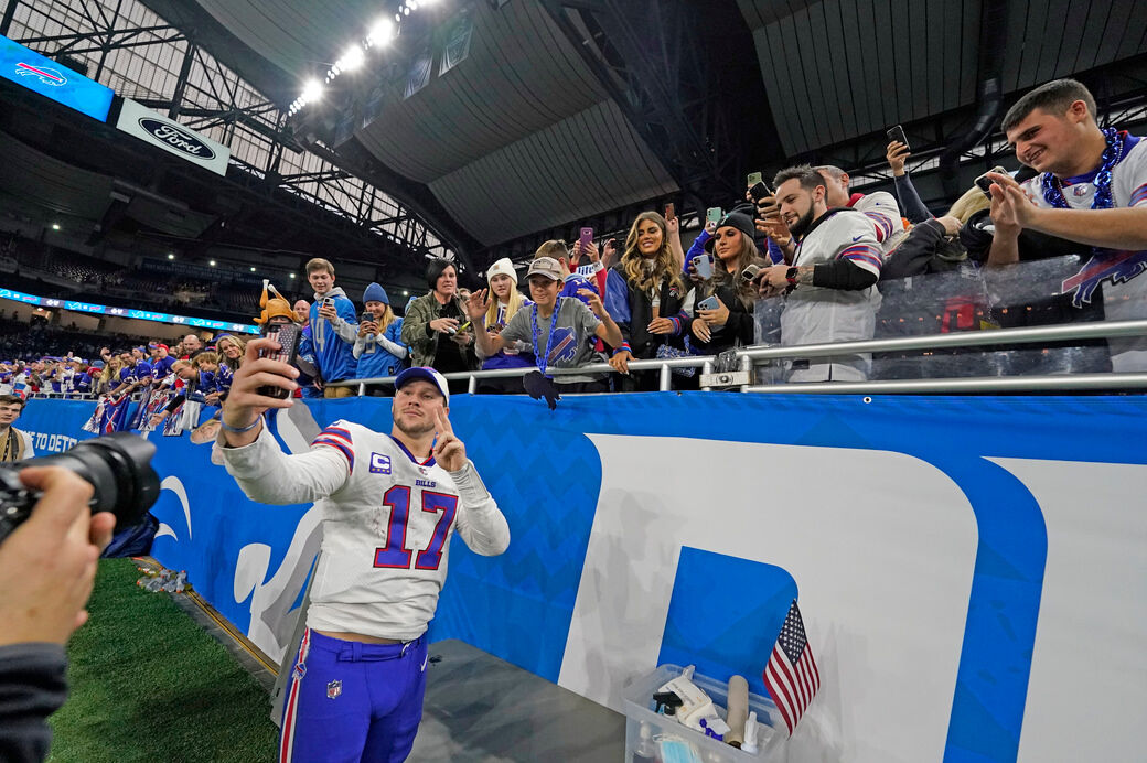 Buffalo Bills fans tailgate before taking on Cleveland at Ford Field