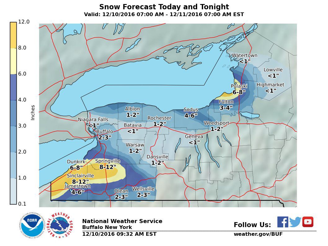 Snowfall moving into Buffalo metro area Local News