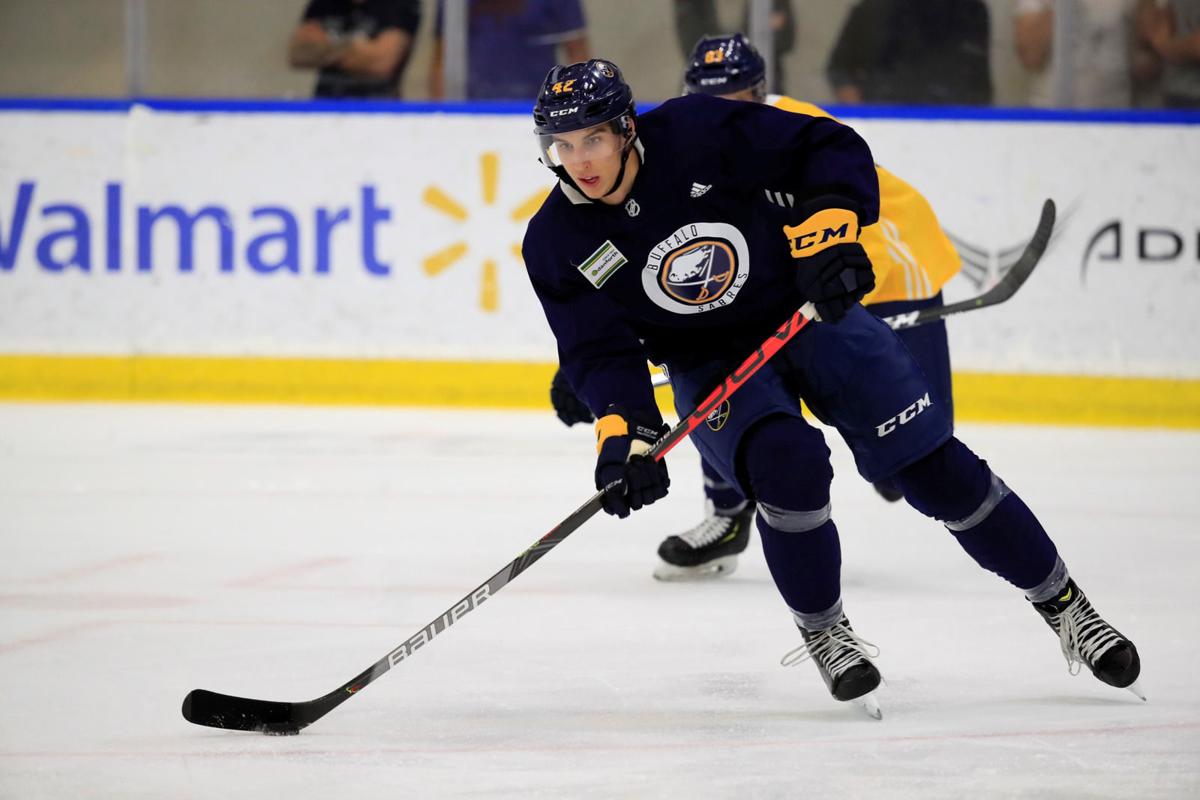 Sabres rookie Victor Olofsson practices, nearing return from lower-body  injury - Buffalo Hockey Beat