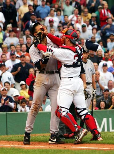 Jason Varitek #33 Boston Red Sox at New York Yankees September 23