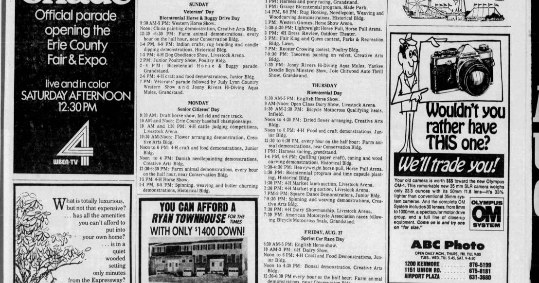 Buffalo News Erie County Fair 2 Aug. 19, 1976