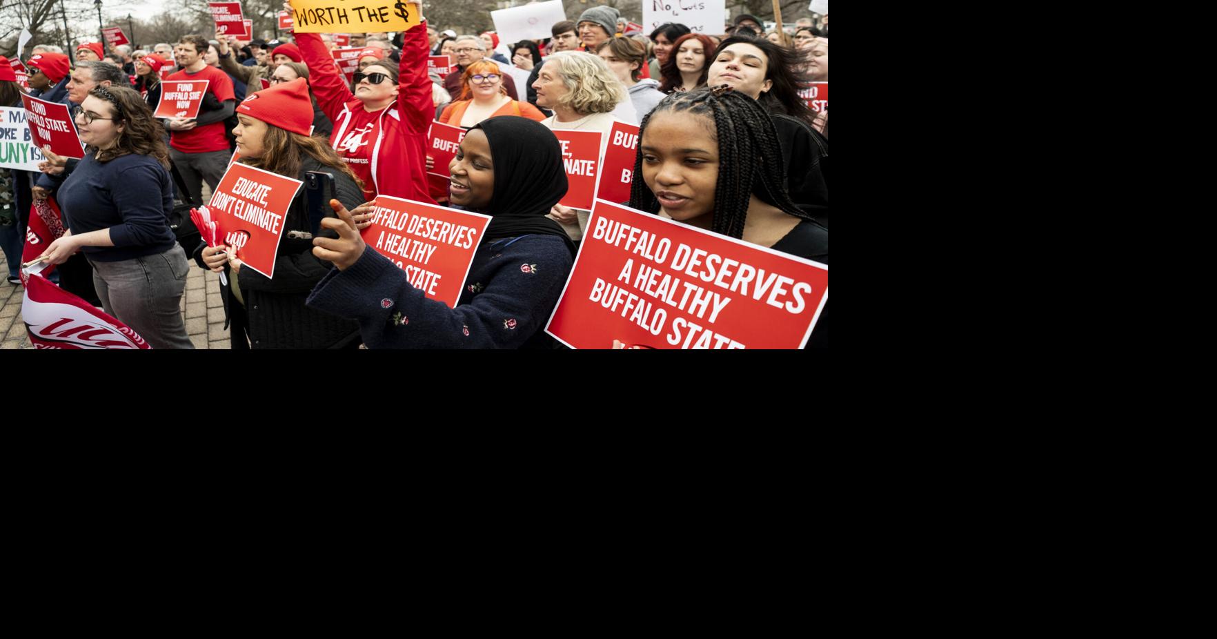 Students, faculty rally against Buffalo State cuts