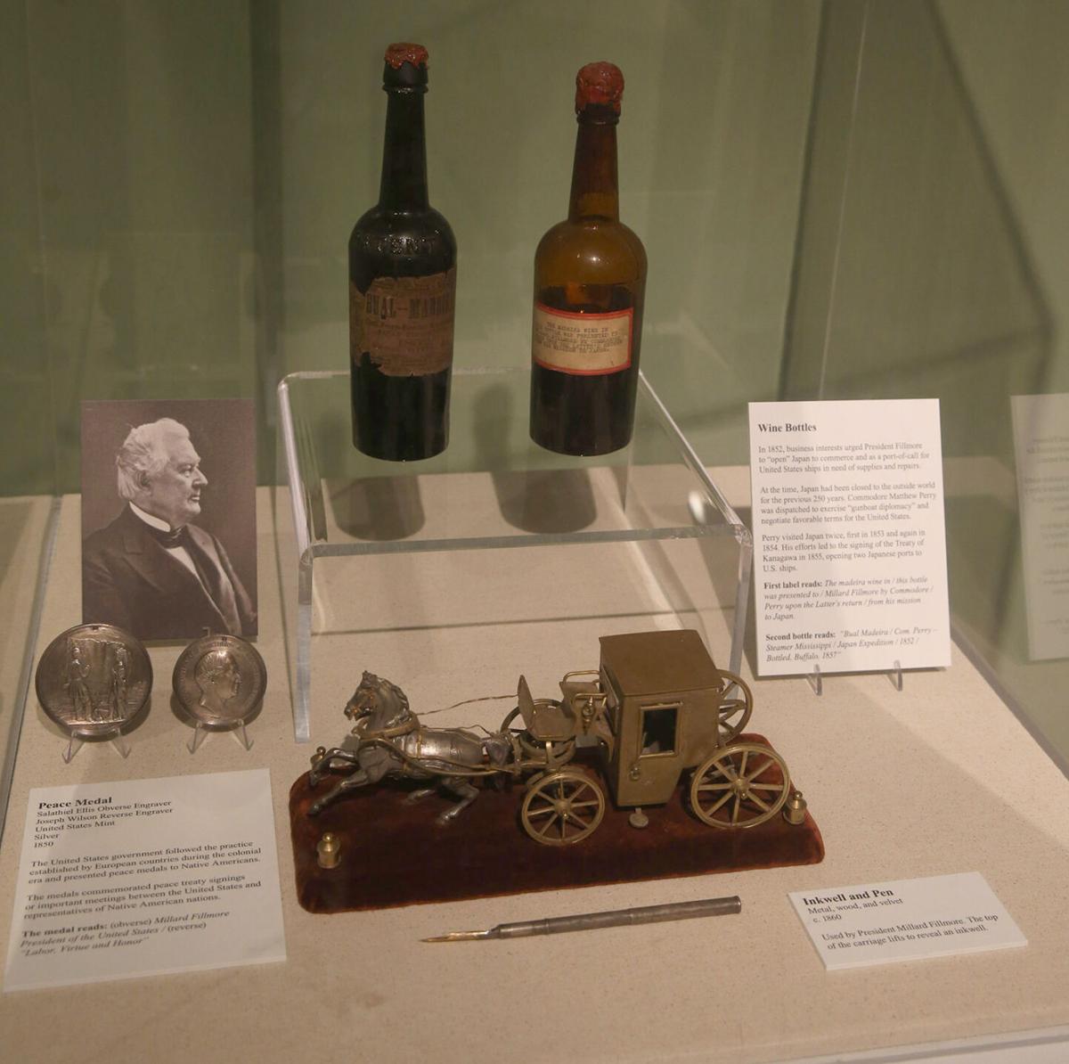 Millard Fillmore Buffalo Historical Museum Wine Inkwell Medals