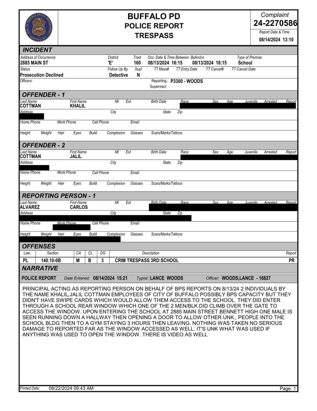Attorney Elmore explains why Khalil Cottman used gym