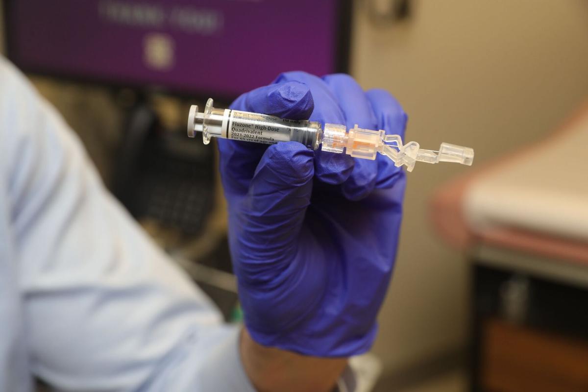 Flu shot closeup