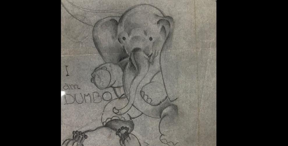 dumbo the flying elephant drawing