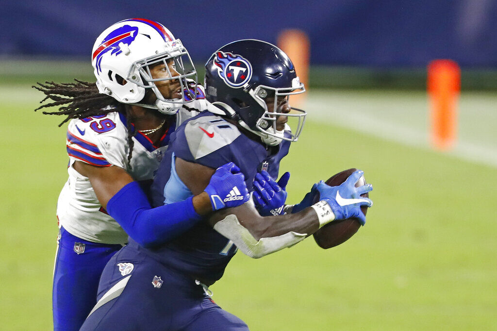 Coordinator Bills Leslie Frazier trying not think Titans Derrick Henry