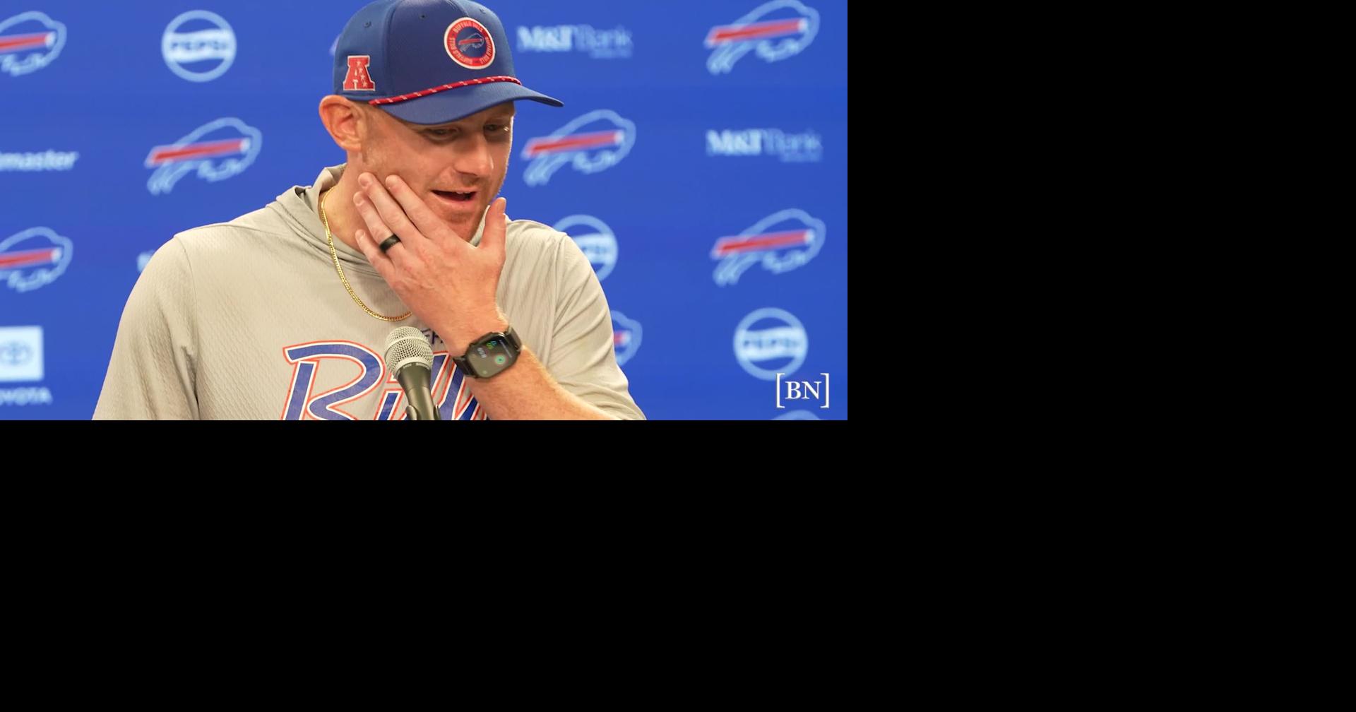 Bills coach Joe Brady speaks after scrimmage