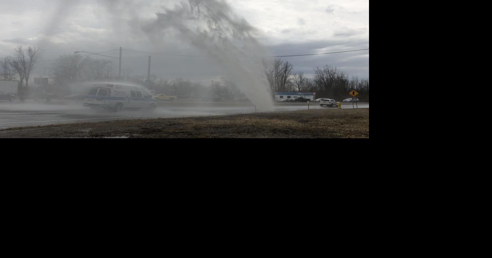 Millersport Highway 'geyser' was ruptured 10inch water pipe