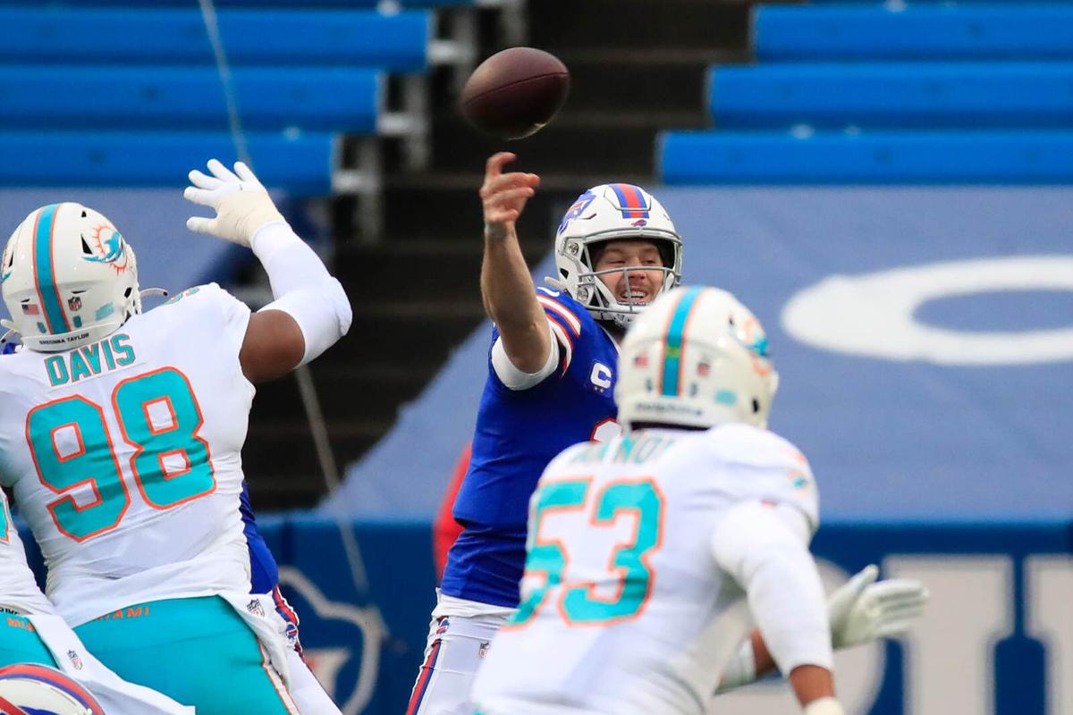 Josh Allen throws four TD passes, runs for score, Bills rout division rival  Dolphins - The Globe and Mail