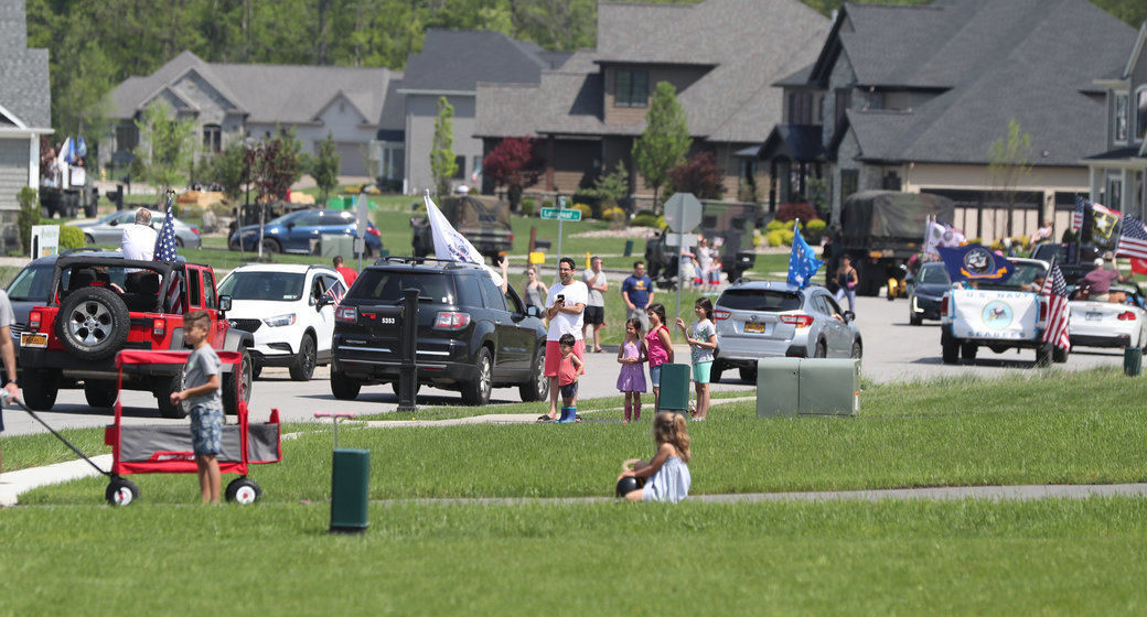 Memorial Day flag parade in Clarence