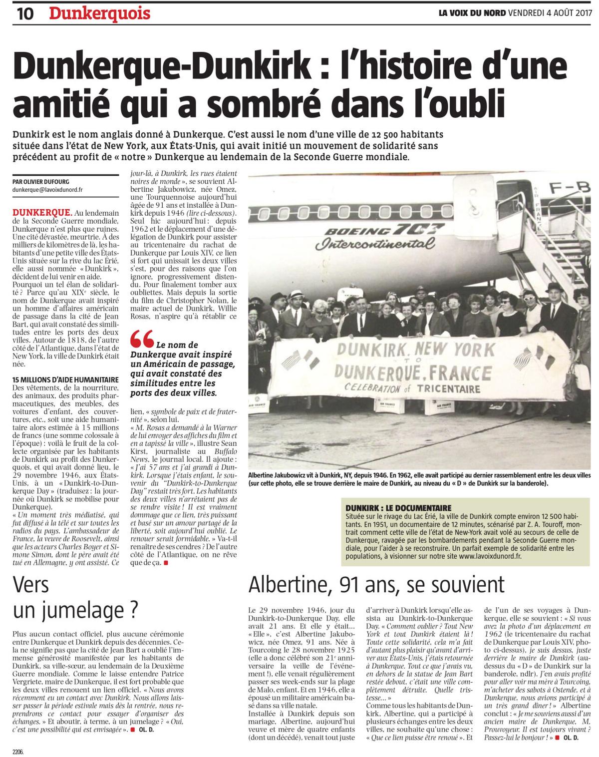 The Other Dunkirk French Article Sparks Hope Of New Dunkirk To Dunkerque Link Columnists Buffalonews Com