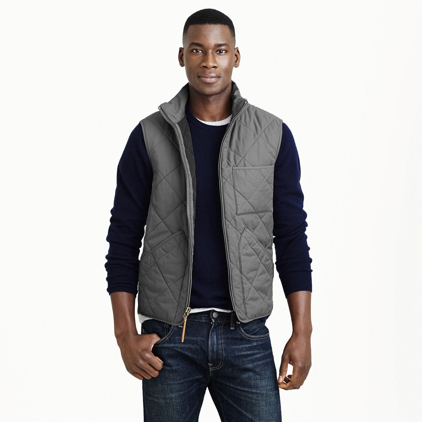 j crew mens quilted vest