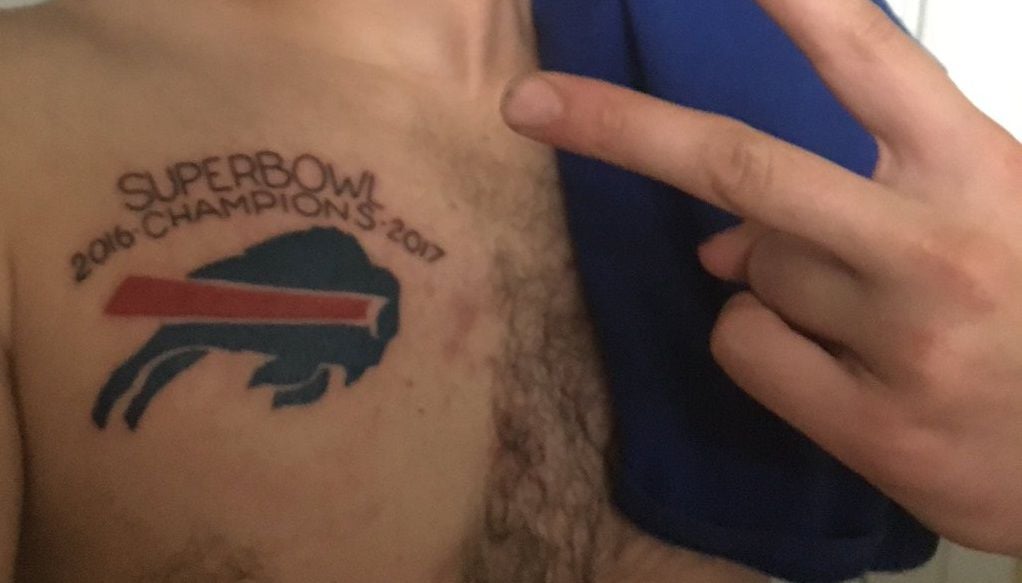 Got a tattoo to commemorate our Super Bowl victory at the tattoo convention  yesterday Couldnt be happier  reagles