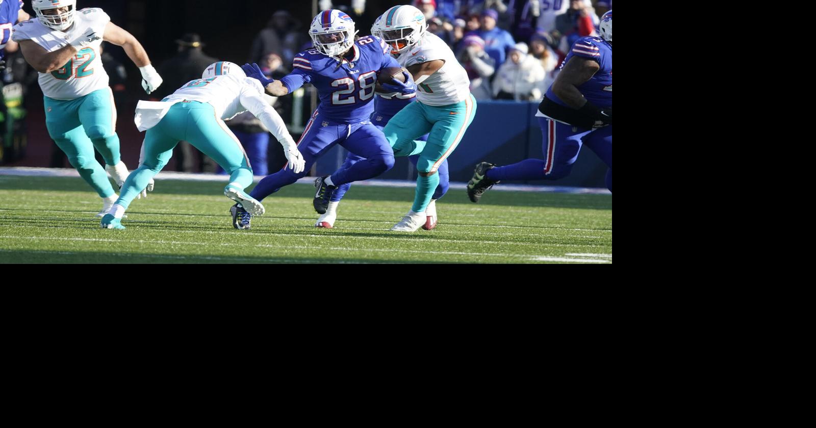 Bills' Devin Singletary, Zack Moss & James Cook look like 3-headed monster  at RB vs. Broncos (Stock up, stock down) 