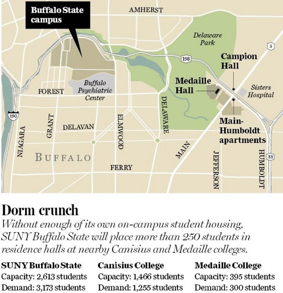 buffalo state campus map Suny Buffalo State Turning To Canisius Medaille Colleges To House buffalo state campus map