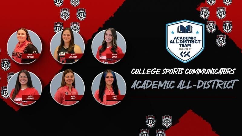 Six Saints Named to CSC Academic All-District Women's At-Large Team