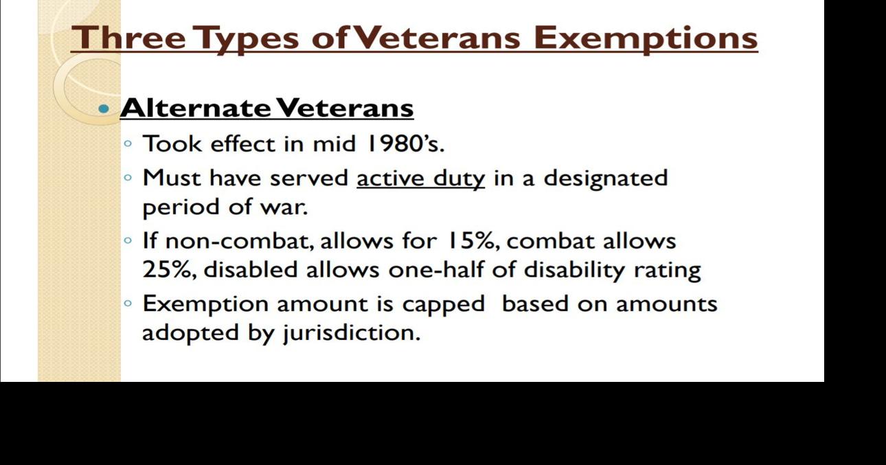 Frontier considers veterans property tax exemption