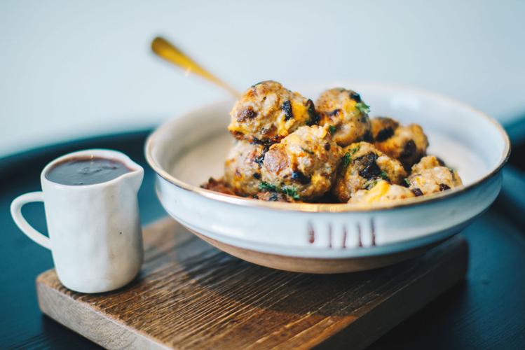 Sausage stuffing bites a crowdpleaser Thanksgiving appetizer