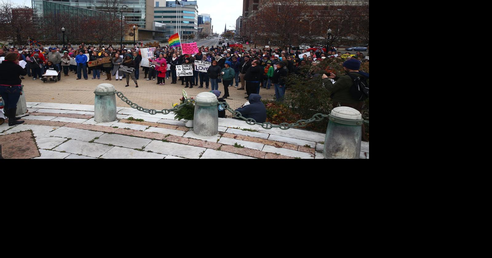 Humanity Over Oppression rally in Niagara Square