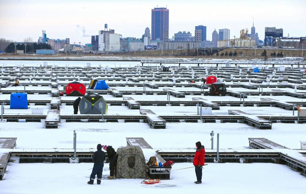 Gallery Ice fishing at Buffalo's Small Boat Harbor