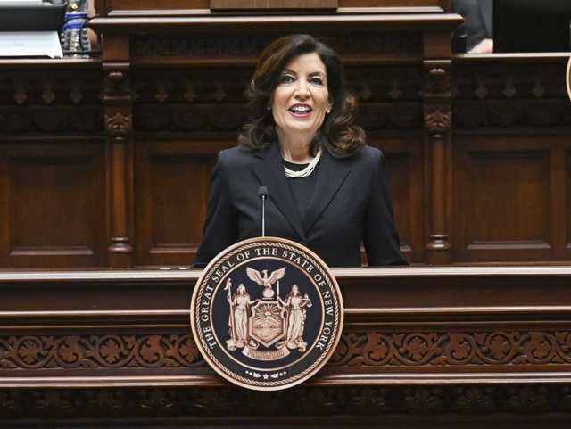 Gov. Kathy Hochul attends Buffalo Bills game