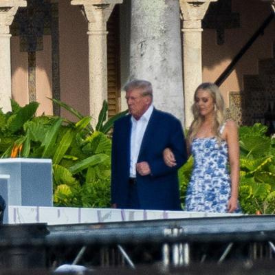 Donald Trump spotted with his daughter Tiffany the day before her wedding