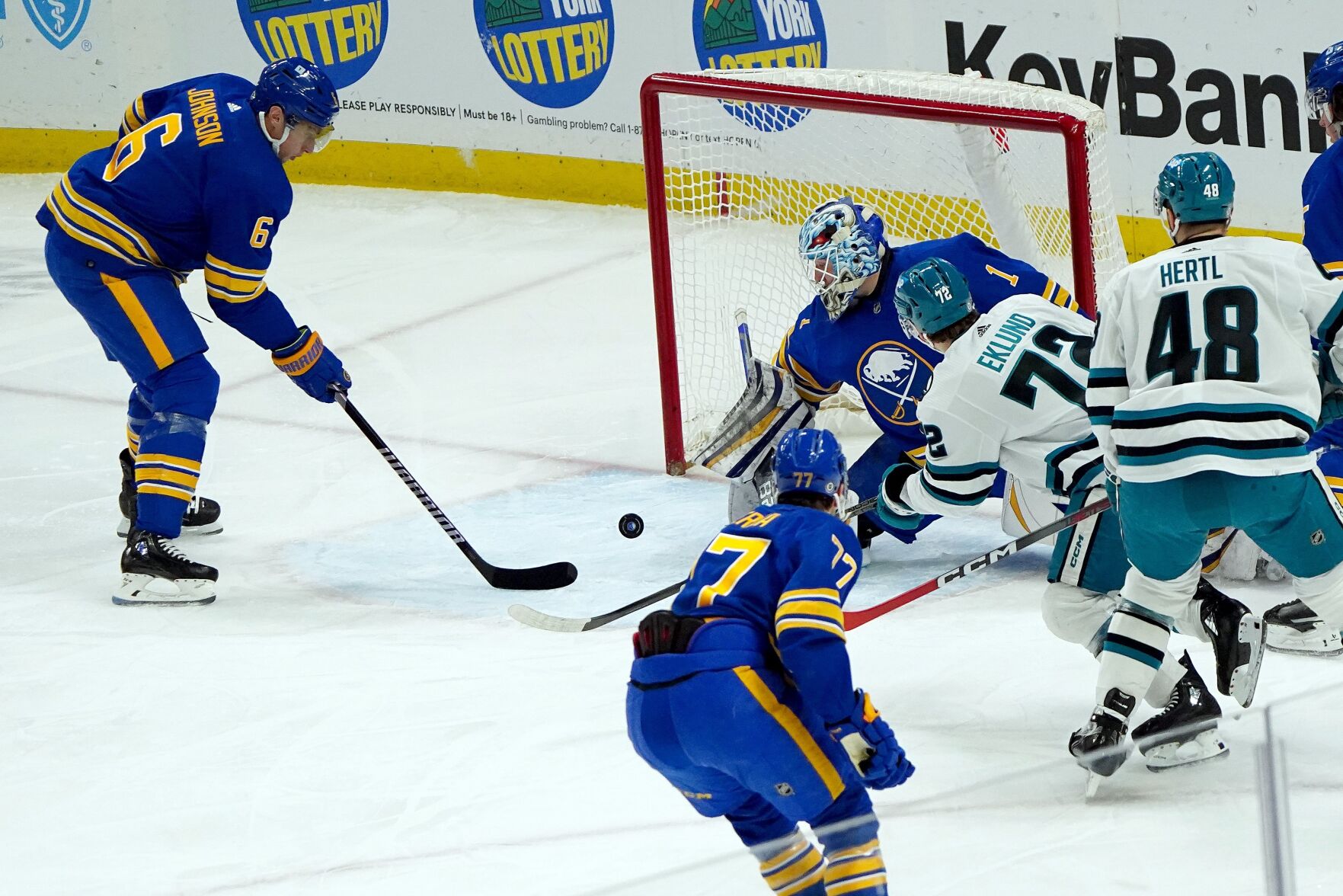 Ukko-Pekka Luukkonen Leads Sabres To Shutout Win Over Sharks