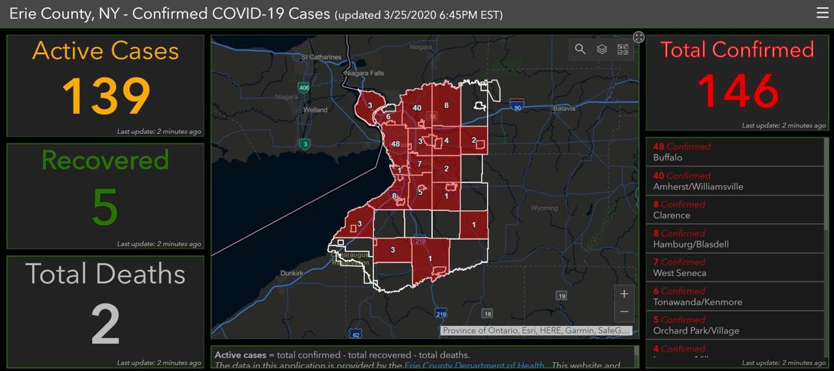 Erie County s map of where Covid 19 cases are Local News 
