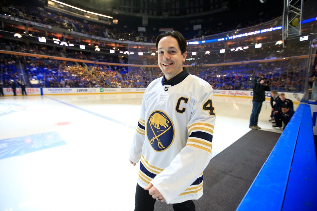 Buffalo Sabres center Daniel Briere skates against the New York Rangers in  the third period of game two of the NHL Eastern Conference semifinals at  the HSBC Arena in Buffalo, New York