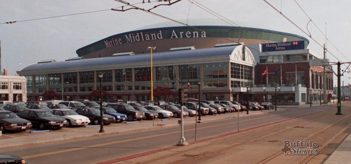 Torn Down Tuesday: Marine Midland Arena JumboTron crashes to the ice 1996