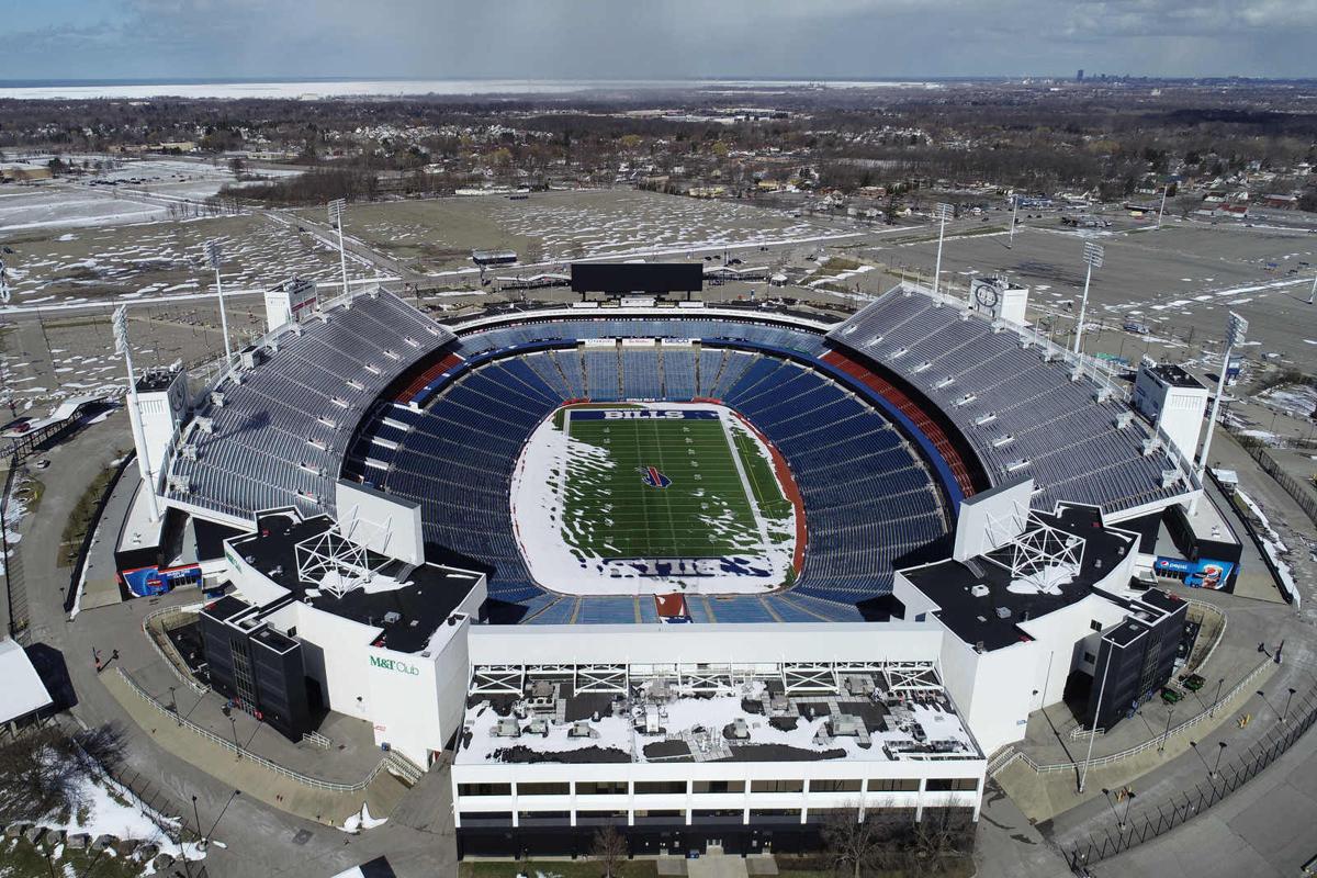 aerial view of highmark stadium