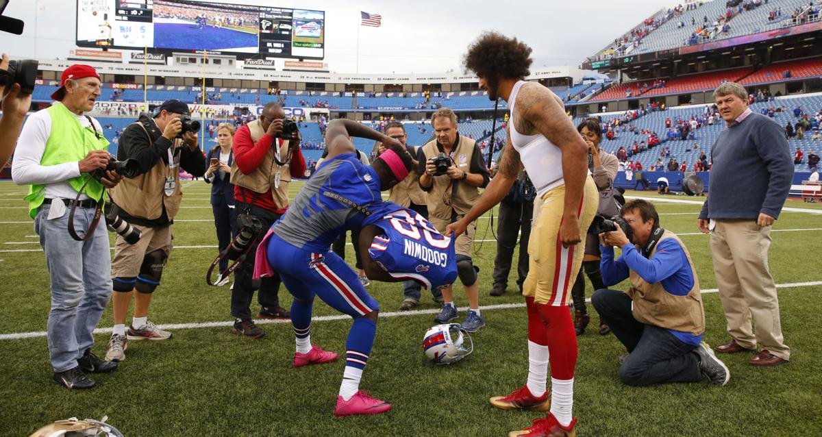 Bills receiver, U.S. Olympian Marquise Goodwin snags Colin Kaepernick's game  jersey