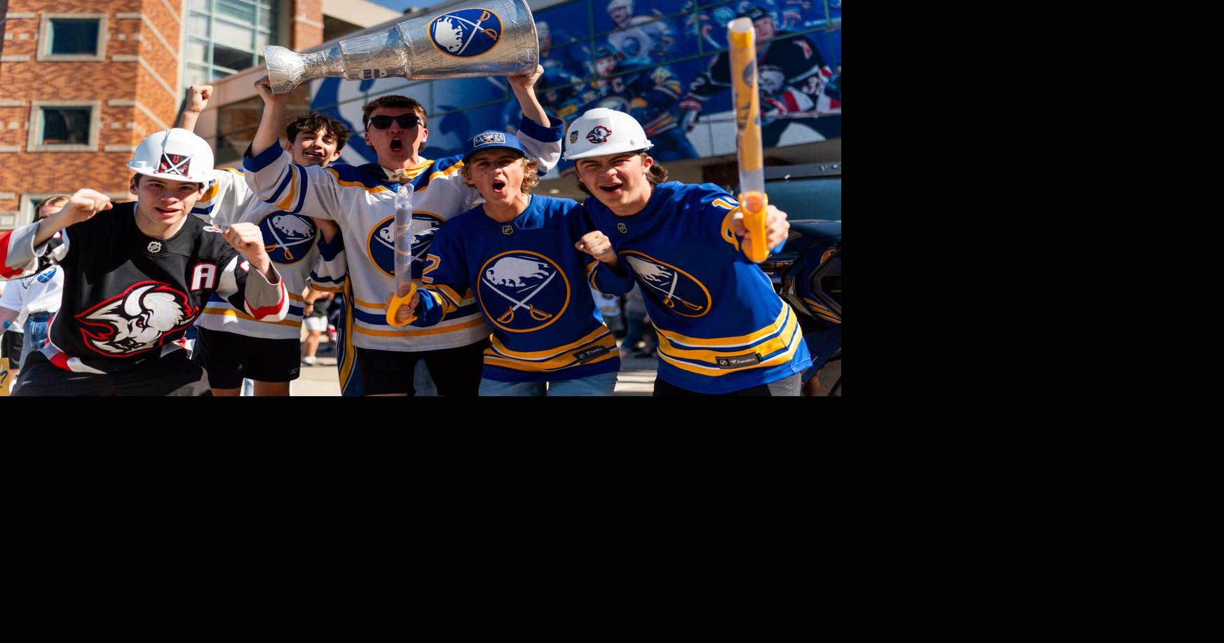 Photos: Buffalo Sabres fans rally outside KeyBank Center before Game 7 ...