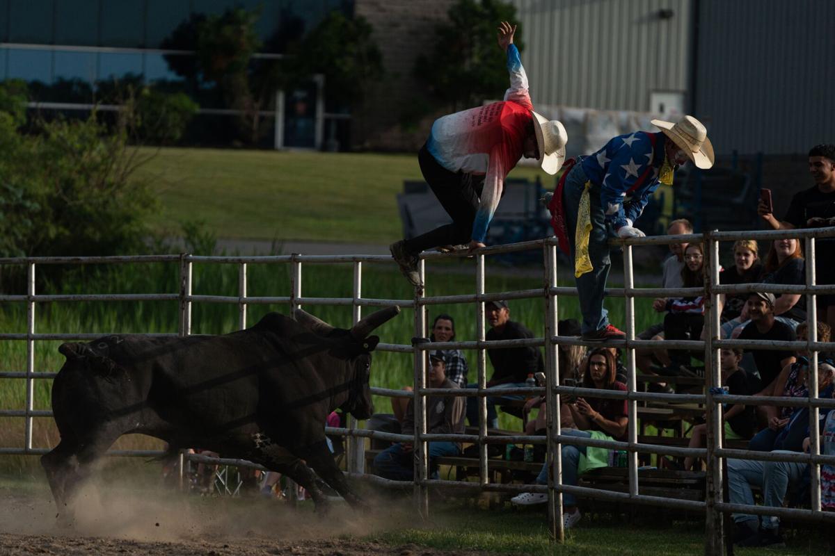 Photos Riding the bulls at the Alden Rodeo