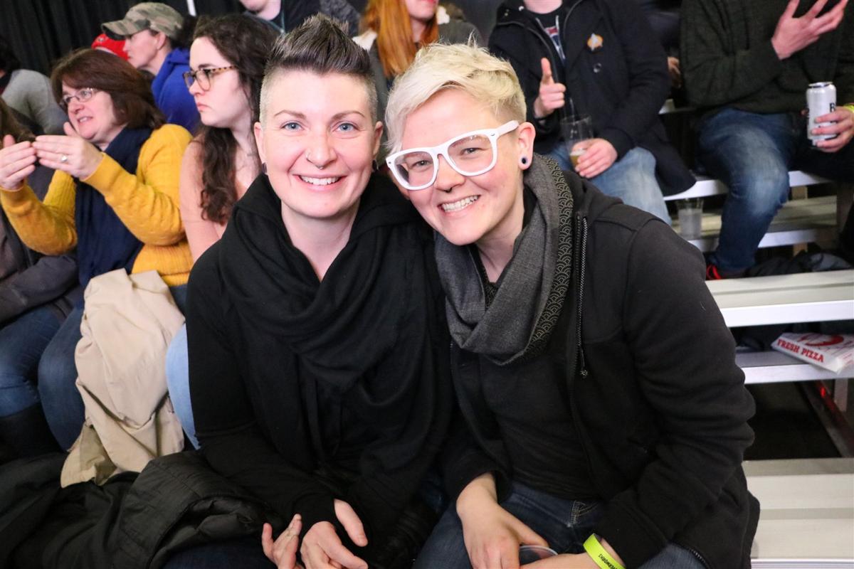 Smiles at Queen City Roller Girls in RiverWorks
