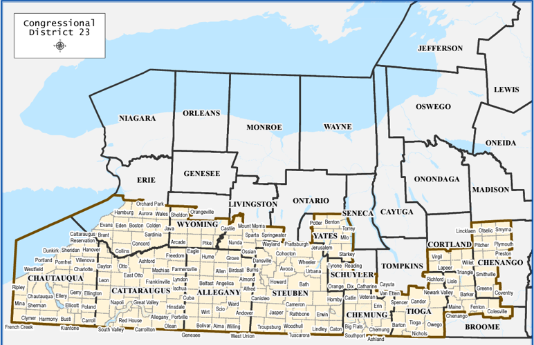 NY-23 district map